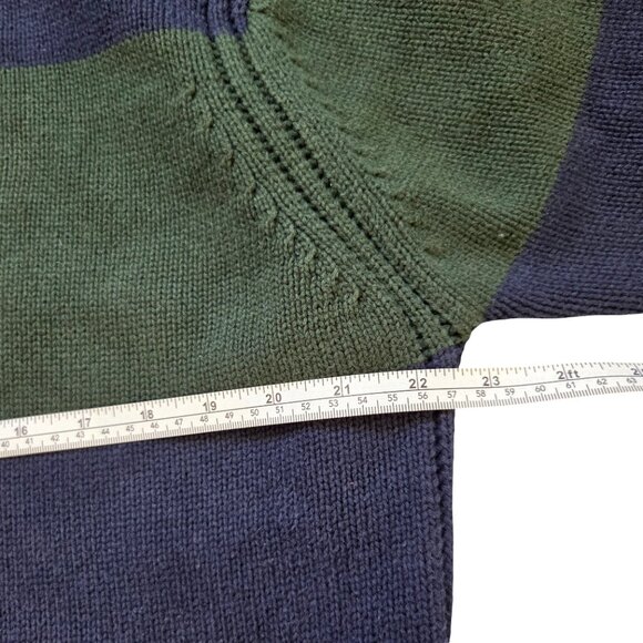 Nautica Sweater Men's Blue Green Medium Cottagecore Cabincore Cozy Preppy - Picture 8 of 9